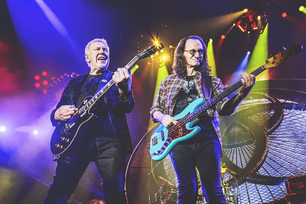 Rush performing on tour